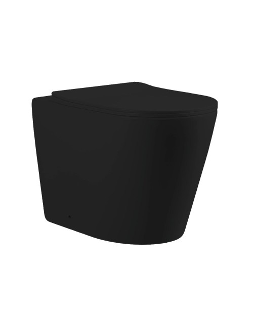 WC a pavimento nero opaco YJ-3380MB senza brida 36x56x40