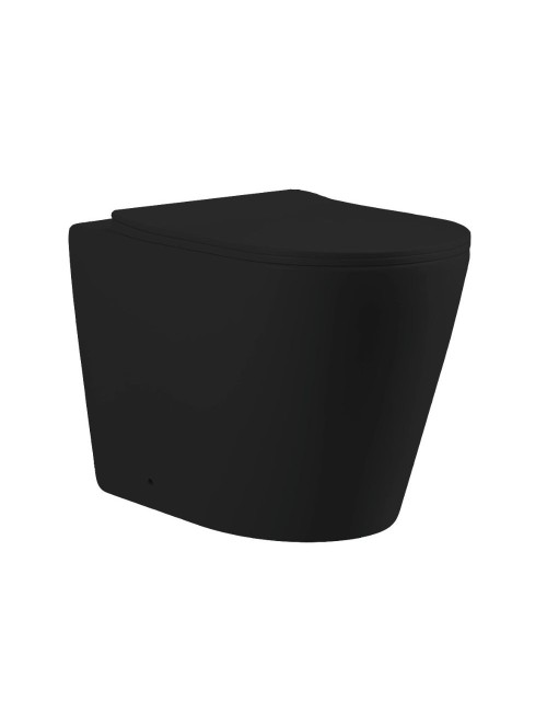 WC a pavimento nero opaco YJ-3380MB senza brida 36x56x40