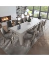 Consolle allungabile Petra con 6 allunghe colore bianco rustico