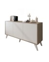 Madia Nimes 3 ante bianco rustico e struttura in olmo almeria 153,9x39,6x72H