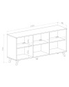 Madia Nimes 3 ante bianco rustico e struttura in olmo almeria 153,9x39,6x72H