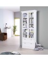 Credenza con due ante in vetro e due cassetti Landwood51 colore bianco