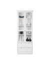 Credenza con due ante in vetro e due cassetti Landwood51 colore bianco