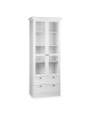 Credenza con due ante in vetro e due cassetti Landwood51 colore bianco