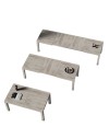 Tavolo allungabile Piana T08 IMAB larice grigio 160/310 cm con 4 allunghe
