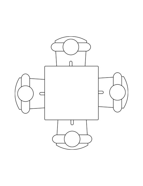 Tavolo Quadrato Carvel grigio cemento: Eleganza e Stile Distintivo per Ogni Spazio 68x68x75H