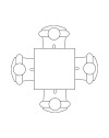 Tavolo Quadrato Carvel grigio cemento: Eleganza e Stile Distintivo per Ogni Spazio 68x68x75H