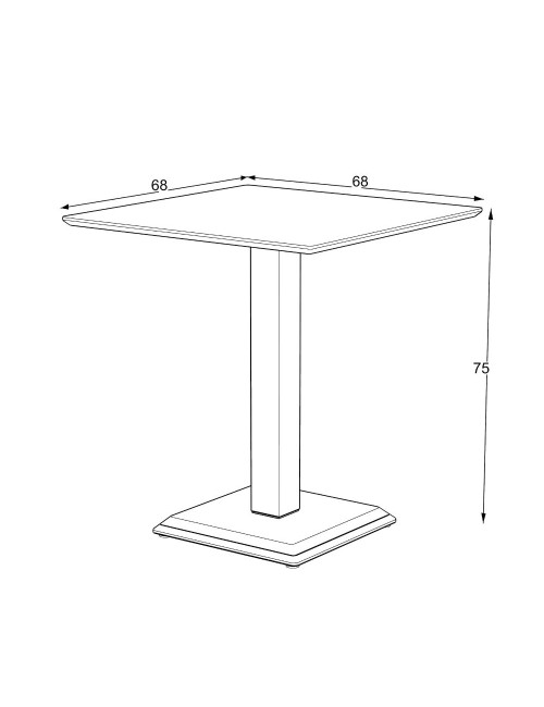 Tavolo Quadrato Carvel grigio cemento: Eleganza e Stile Distintivo per Ogni Spazio 68x68x75H