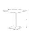 Tavolo Quadrato Carvel grigio cemento: Eleganza e Stile Distintivo per Ogni Spazio 68x68x75H