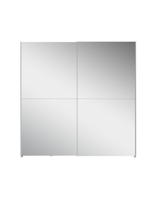 Armadio Elio bianco con 2 ante scorrevoli a specchio 190x61x190.5H