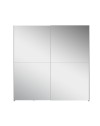 Armadio Elio bianco con 2 ante scorrevoli a specchio 190x61x190.5H