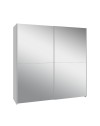 Armadio Elio bianco con 2 ante scorrevoli a specchio 190x61x190.5H