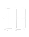 Armadio Elio bianco con 2 ante scorrevoli a specchio 190x61x190.5H