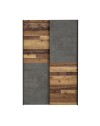 Armadio tuttopiani Zeno 2 ante scorrevoli quercia e grigio cemento 120x42x190.5H