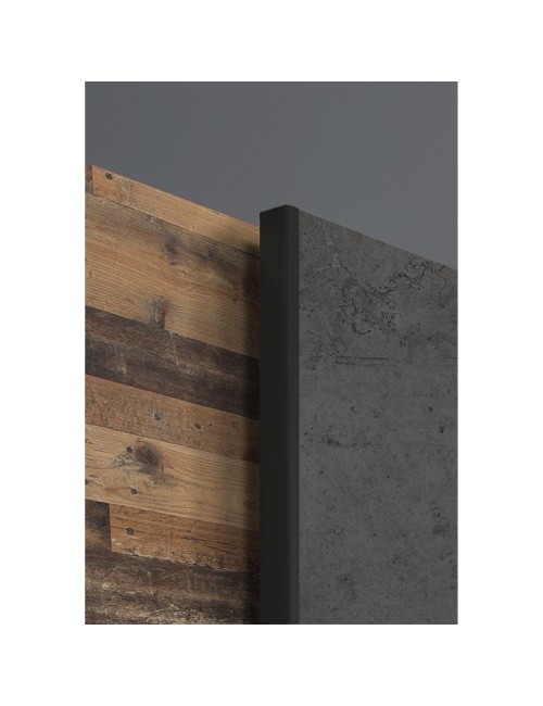 Armadio tuttopiani Zeno 2 ante scorrevoli quercia e grigio cemento 120x42x190.5H