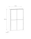 Armadio tuttopiani Zeno 2 ante scorrevoli quercia e grigio cemento 120x42x190.5H
