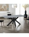 Tavolo Germany piano ceramica effetto marmo grigio opaco 180x90 cm.