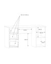 Scrivania Domitilla rovere con 3 cassetti e un’anta 138x60x75