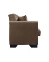 Divano letto Rianna 3 posti con contenitore in tessuto marrone 206x82x85H