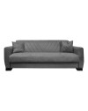 Divano letto Rianna 3 posti con contenitore in tessuto grigio 206x82x85H
