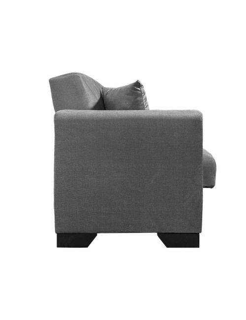 Divano letto Rianna 3 posti con contenitore in tessuto grigio 206x82x85H