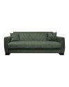 Divano letto Rianna 3 posti con contenitore in tessuto verde 206x82x85H