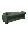 Divano letto Rianna 3 posti con contenitore in tessuto verde 206x82x85H