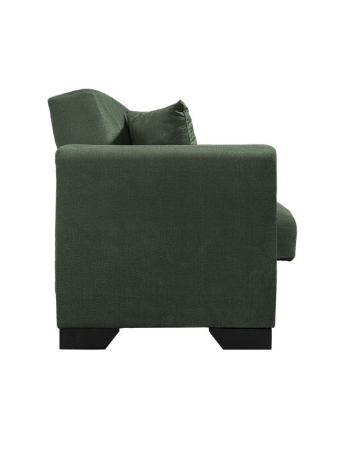 Divano letto Rianna 3 posti con contenitore in tessuto verde 206x82x85H