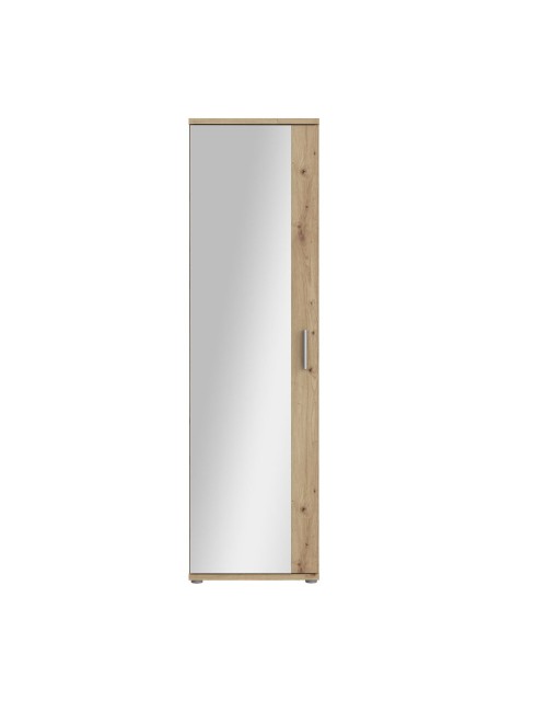 Mobile multiuso scarpiera Olimpia rovere con anta a specchio 50x35x179
