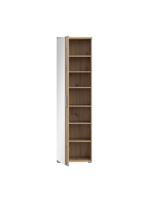 Mobile multiuso scarpiera Olimpia rovere con anta a specchio 50x35x179