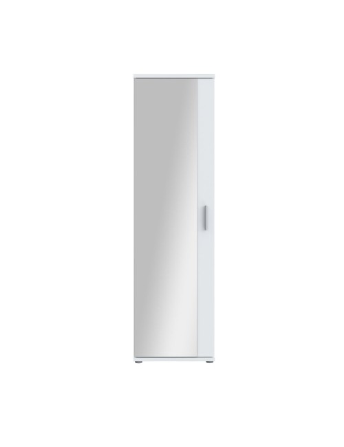 Mobile multiuso scarpiera Olimpia bianco con anta a specchio 50x35x179