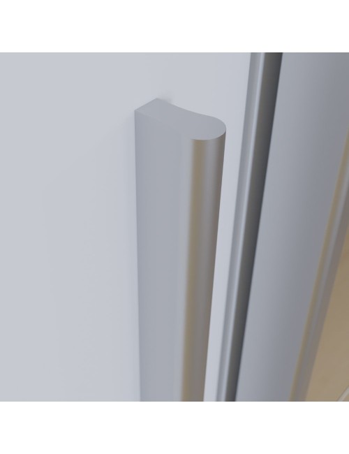 Armadio Callia con 2 ante scorrevoli e 2 battenti con specchio bianco 270x61x210