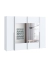 Armadio Callia con 2 ante scorrevoli e 2 battenti con specchio bianco 270x61x210