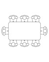 Tavolo rettangolare fisso Opera effetto marmo bianco opaco 180x100x76H