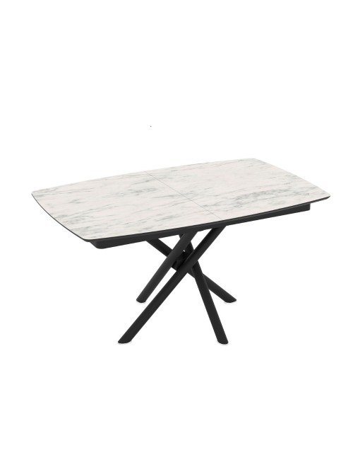 Tavolo Allungabile Katrin piano marmo bianco 138/178x90x76H prezzo