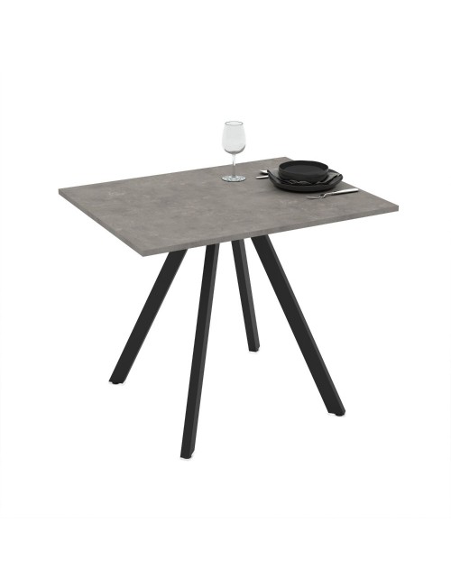 Tavolo rettangolare Fisso grigio cemento Lucas: Eleganza e Stile 90x70x75H