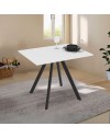 Tavolo rettangolare Fisso bianco frassinato Lucas: Eleganza e Stile 90x70x75H