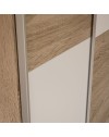 Armadio tuttopiani Zeno 2 ante scorrevoli rovere e bianco 120x42x190.5H