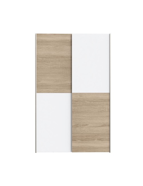 Armadio tuttopiani Zeno 2 ante scorrevoli rovere e bianco 120x42x190.5H