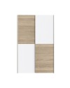 Armadio tuttopiani Zeno 2 ante scorrevoli rovere e bianco 120x42x190.5H