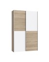 Armadio tuttopiani Zeno 2 ante scorrevoli rovere e bianco 120x42x190.5H