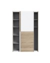 Armadio tuttopiani Zeno 2 ante scorrevoli rovere e bianco 120x42x190.5H