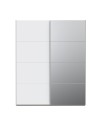 Armadio Elio 2 ante scorrevoli bianco con anta a specchio 170x61x210.5H