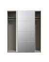 Armadio Elio 2 ante scorrevoli bianco con anta a specchio 170x61x210.5H