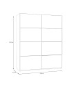 Armadio Elio 2 ante scorrevoli bianco con anta a specchio 170x61x210.5H