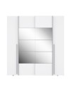 Armadio Callia con 2 ante scorrevoli e 2 battenti con specchio bianco 200x61x210