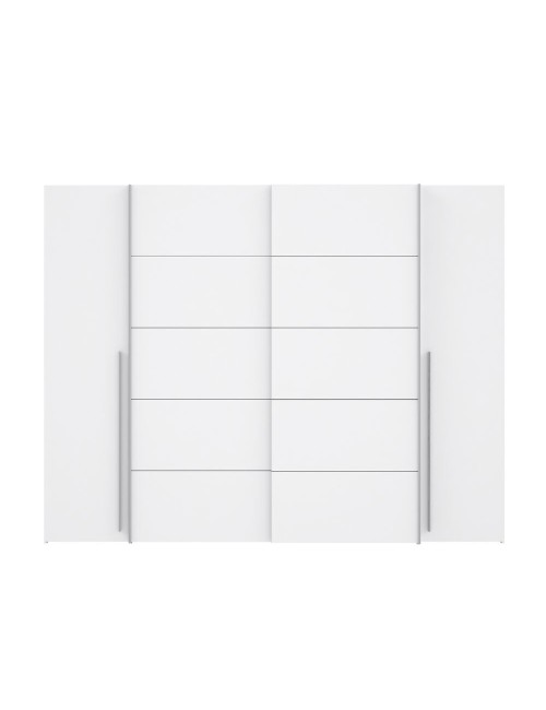 Armadio Callia con 2 ante scorrevoli e 2 battenti bianco 270x61x210