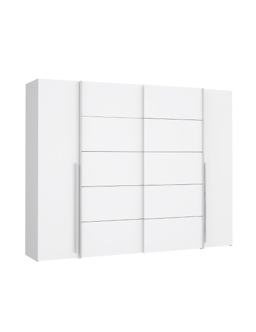 Armadio Callia con 2 ante scorrevoli e 2 battenti bianco 270x61x210
