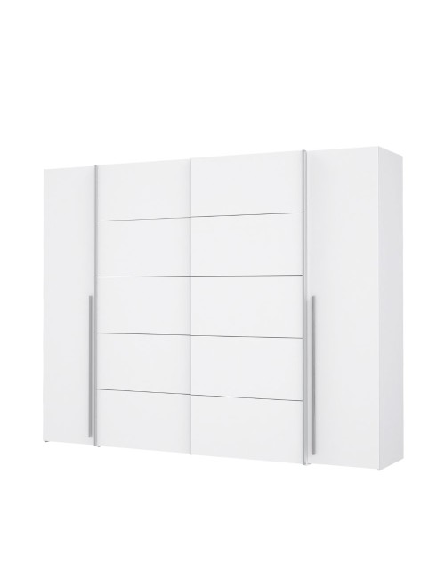 Armadio Callia con 2 ante scorrevoli e 2 battenti bianco 270x61x210