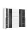 Armadio Callia con 2 ante scorrevoli e 2 battenti bianco 270x61x210